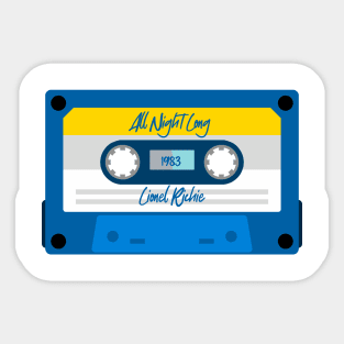 Lionel Richie Classic Blue Cassette Sticker